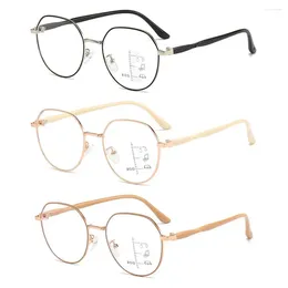 Sunglasses Progressive Multi-Focus Reading Glasses For Men Women Anti-blue Light Near Far Presbyopia Eyeglasses Square Round