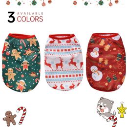 Dog Apparel Christmas Clothes Cotton Pet Clothing Hoodies For Small Dogs Cats Vest Shirt Puppy Costume Chihuahua Yorkies Outfit