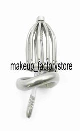 Massage Male Cage Spiked Cock Stainless Steel With Urethral Stretcher Dilator Super Small Belt Penis Lock Ring230I2739107