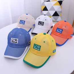 Caps Hats 1 2 3 4 5 Year Boys and Girls Baseball Hat Summer Adjustable Letter Childrens Button Hat Outdoor Breathable Baby Mesh Hat d240509