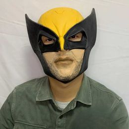 Party Masks Role playing Wolverine Mask James Hollett Latex Full Face Movie Head Equipment Halloween Costume Props Q240508