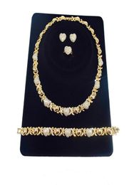 2 sets lot African jewelry set for women Necklaces Earrings 14K Gold Jewelry Sets for Women Wedding Jewelry earrings for women set4895378