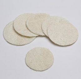 Roud Natural Loofah Pad 55cm6cm7cm8cm Face Makeup Cleansing Remove Exfoliating Dead Skin Bath Shower Loofah Scrubbers2152181