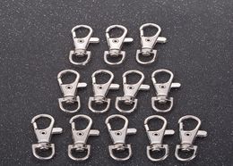 Silver Lobster Swivel Clasp Key Ring Clip 4mm Jewellery Findings Metal Split Ring Clip Hook Keyring Buckle Clasp Key Chain3520508