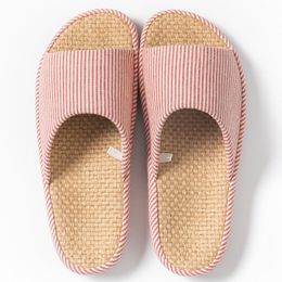 Linen Slippers Home Indoor Fabric Art Silent Thick Soled Flooring Home Cotton And Linen Sandals