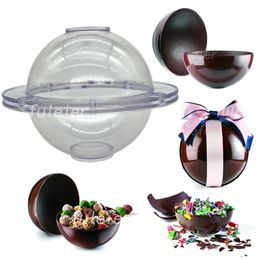 3D Big Sphere Polycarbonate Chocolate Mould Ball Moulds for Baking Making Chocolate Bomb Cake Jelly Dome Mousse Confectionery 220518 263e