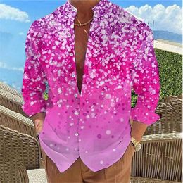Men's Dress Shirts Shirt Pink Blue Green Fashionable Floral Casual Outdoor Street Tops Plus Size US Sizes XS-6XL