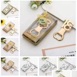 Openers Creative Number Bottle Opener Shower Party Favour Gift Box Packaging Wedding Beer Wine Kitched Accessories Bar Drop Delivery Dhvfx