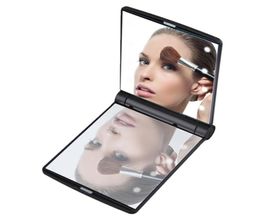 LED Mirror Makeup Cosmetic 8 LED Lights Lamps Folding Compact Portable Pocket Mirror Compact Mirrors J10394413122