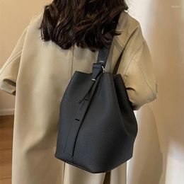 Shoulder Bags 2pcs/set Fashion Designer Leather Tote Handbag Solid Casual Bucket Ladies Large Grocery Bag Adjustable Strap Crossbody