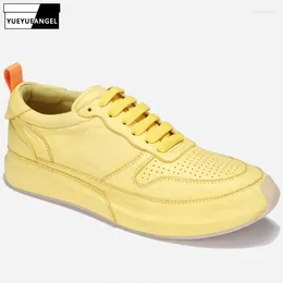 Casual Shoes Brand Designer Mens Genuine Leather Lace Up Sneakers Flats Trainers Man Footwear High Street Joggers