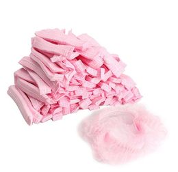 100PCS Nonwoven Disposable Shower Caps Pleated Anti Dust Hat Women Men Bath Caps for Spa Hair Salon Beauty Accessories5841947