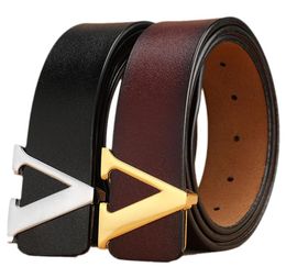 Belts Luxury Designer Brand Pin Buckle V Belt Men High Quality Women Genuine Real Leather Dress Strap For Jeans Waistband 150cmBel9884125