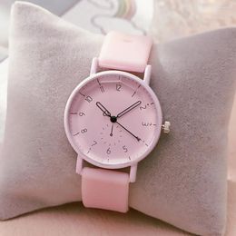 Wristwatches Pink Digital Simple Women Dresses Brand Watches Fashion 2024 Casual Silicone Strap Ladies Quartz Watche Gift Clock