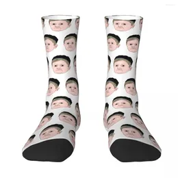 Men's Socks Head Hasbulla Magomedov Sock Men Women Polyester Stockings Customizable Hip Hop