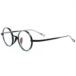 Sunglasses Frames Vintage Pure Titanium Japanese Style Retro Round Eyeglasses Frame Men And Women Handmade Optical Myopia Glasses