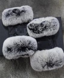 Female winter leather gloves and fleece touch screen Rex rabbit fur mouth cycling warm sheepskin finger2768142