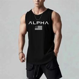 Men Gym Printed Tank Tops Summer Mens Clothing Fitness Breathable Sleeveless T Shirt Basketball Quick-drying Vest Mesh Singlets 240508