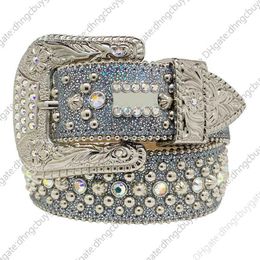 belts for women designer fashion belt for womens and mens bb simon rhinestone with bling rhinestones as gift 222Q