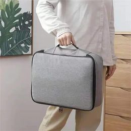 Storage Bags With Certificate Tickets Organiser Large Travel Briefcase Case File Multi-layer Lock Bag Document Capacity Home