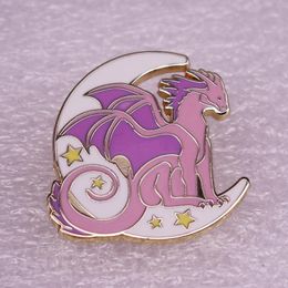 Pink dragon Cute Anime Movies Games Hard Enamel Pins Collect Metal Cartoon Brooch Backpack Hat Bag Collar Lapel Badges Women Fashion Jewelry S1015