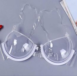 Women Sexy Push Up Lingerie Bras Underwear TPU PVC Transparent Clear Bra Ultra Thin Straps Invisible Bras6517454