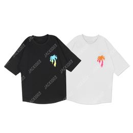 Palm PA 24SS Summer Rainbow PALM Letter Printing Logo T Shirt Boyfriend Gift Loose Oversized Hip Hop Unisex Short Sleeve Lovers Style Tees Angels 2215 NWMH