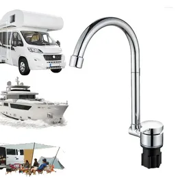 Kitchen Faucets Camper Faucet RV 180 Up And Down Rotating Splash-Proof Sink Water Tap For Campervans Caravans