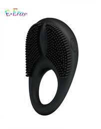 Pretty Love Men039s Silicone Vibrating Cock Ring Time Lasting Penis Ring Vibrator For Couples Clitoral Stimulation Orgasm Sex T1029575