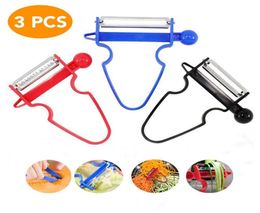 Magic 3pcs Peeler Set Trio Peeler Slicer Shredder Peeler Julienne Fruit Cutter Stainless Steel Zesters7930450