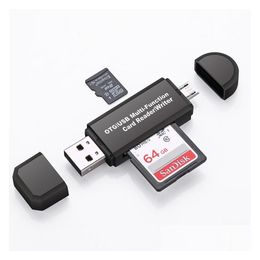 Memory Card Readers 2 In 1 Otg/Usb Mti-Function Reader/Writer For Pc Smart Mobilephones With Bag Or Box Pacakge Drop Delivery Computer Ot4Ms