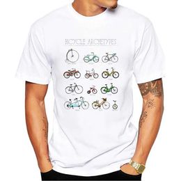 Men's T-Shirts THUB Vintage Bikes Men T-Shirts Boy Bicycle Print Short Slve T-Shirt Sport Tops Funny MTB Ts Y240509