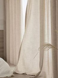 Curtain Japanese Style Thickened Cotton And Linen Semi Shading Curtains For Bedrooms Living Rooms