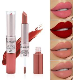 Whole 12 Colors Waterproof Nude Matte Velvet Glossy Lip Gloss Lipstick Lip Balm Sexy Women Fashion Makeup Gift Beauty Tools5126207