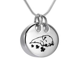 Pet Cremation Necklace for Ashes Dog Urns Jewelry Stainless Steel Cute Dog Cat Keepsake Memorial Urn Pendant Locket Cremation Urn 5931125