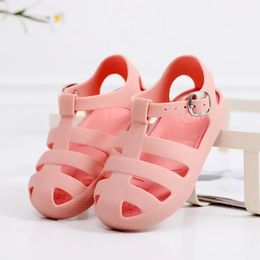 Girls Sandals Fashion Breathable Antislip Childrens Shoes Package Head Walking Summer Children Beach 240506