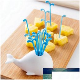 Fruit Vegetable Tools 1 Set Cute Beluga White Whale Kitchen Accessories Cooking Gadgets For Party Home Decor Hall Fork Drop Delive Dhgtf