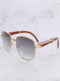 Vintage Sunglasses Mens Designer Red Wood Square Sun Glasses Stylish Retro Clear Eyeglasses Fill Prescription2198882