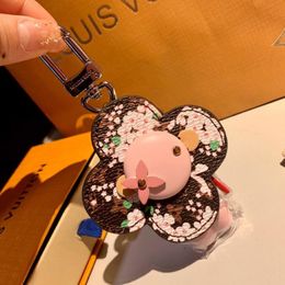 1990 All Series Sunflower Keys Wallet Luxury Color Rhinestone Letter Doll Keychain Fun Car Pendant Brand Couple Bags Totes Pendant Key 359G