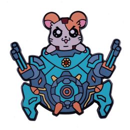 Hamster Enamel Pins Badge Metal Brooch Backpack Bag Collar Lapel Collection Game Jewellery Gifts
