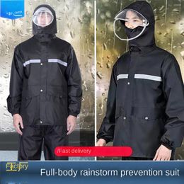 Raincoats Raincoat Rain Pants Set Wholesale Whole Body Protection Motorcycle Takeout Riding Reflective Split