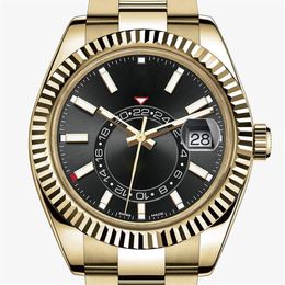 7 -selling Luxury Watches New 24-Hour Men's Automatic Calendar 42mm Stainless Steel Sky Dweller Men's Watch215o 218n