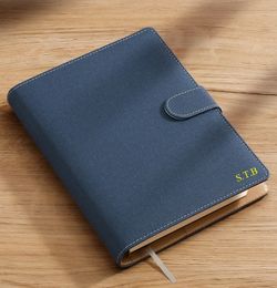 PU Leather Portable Notebook Loose-leaf Detachable Buckle Ring Thick A5 Business Notebook Office A5 Workbook Gift Set 240508