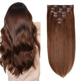 Europe and America Real hair wigs for women, wig clips, seven-piece set human hair clips real hair wholesale