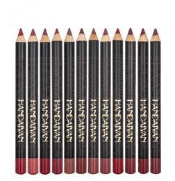 Handaiyan Matte Lip Liner Set Lipstick Pencil 12 Colours Easy to Wear Natural Longlasting Line Eyes and Lips Makeup Kit6633019