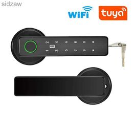 Smart Lock Tuya SmartLife application WiFi remote control smart fingerprint password RFID IC card locking bolt for indoor wooden metal doors WX