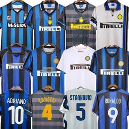 Inter retro soccer jersey vintage football shirt 88 89 90 91 92 93 95 96 97 98 99 00 01 02 03 04 05 07 08 09 10 Ronaldo Figo ADRIANO Stankovic ZANETTI long uniforms