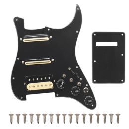 Accessories SSHCoil Splitting Electric Guitar Pickguard 2 Mini Humbucker + 1Humbucke+Silence Switch Loaded Prewired Scratchplate