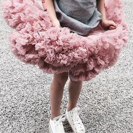 Üppige kleine Babymädchen Tutu-Rock für Kinder Kinder geschwollene Tüll Röcke für Mädchen geborene Party Prinzessin Mädchen Kleidung 1-15 Jahre 240508