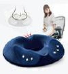 Memory Foam Chair Seat Cushion Office Spinal Alignment Orthopaedic Seat Cushion Car Grid Breathable Chair Pad Washable Cover DBC DH7261073